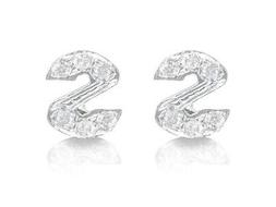 Lettera Iniziale S Argento 925 Con Pav&egrave; Zirconi Chiusura Pe