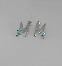 Lettere M Iniziale Alfabeto Metallo Rodiato Colore Argento S