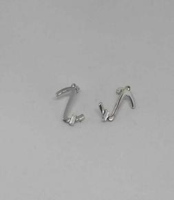 Lettere S  Iniziale Alfabeto In Metallo Rodiato Colore Argen