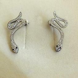 Lobo  Acciaio Inox Serpente Con Zirconi Bianchi - 42 Ee