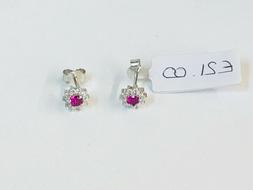 Lobo Argento 925 Rodiato Anallergico Zirconi Bianchi Verde P