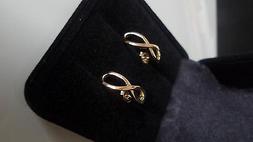 Lobo Donna Infinito Oro Giallo Gold Earrings Infinite Boucle