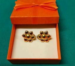 Lobo Donna Oro 18kt 750% Giallo/bianco/rosso Fiore Girasole