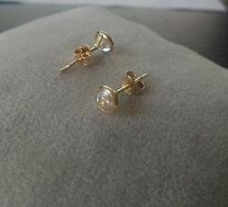 Lobo Donna Oro Giallo 750 18kt Zircone Taglio Diamante Gold 