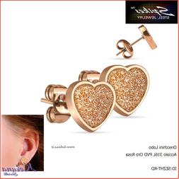 Lobo Heart Spikes Sezht-rd  - 16 - Acciaio - Pvd Oro Rosa