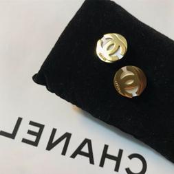 Logo Acciaio E Madreperla Oro Earrings