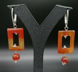 Lunghi Da Donna In Corniola E Argento Gioiello Italiano Ross