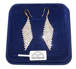 Lunghi Da Donna Pl Oro Giallo 18k  Zirconi Cristalli Swarovs