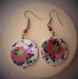 - Madreperla Stampata A Motivo Di Fiori, Freschi E Vivaci