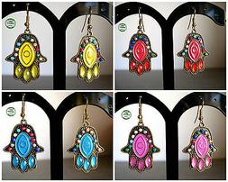 Mano Di Fatima Hamsa Khamsa Colorati Etnici Tribali Grande E
