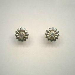 Margherita Vintage Argento Dorato 925 Diametro 9,5 Mm  1,2 G