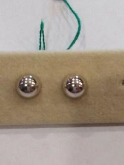 Mezza Sfera Lucida  5,5mm, Oro Bianco  18kt, Grammi  1,40 , 