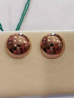 Mezza Sfera Lucida 8mm, In Oro Rosa 18kt, Grammi  1,40 , Nuo