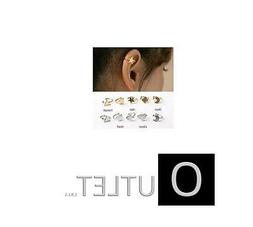 Moda Da Donna Senza Buco Modello Triangolo Colore Oro O Silv