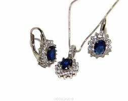 Monachella Collana Completo Donna Argento 925 Zircone Pave' 