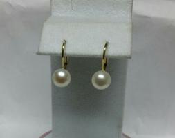 Monachella In Oro Giallo 18 Kt Con Perla D'acqua Dolce Da 8,