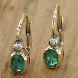 Monachella Oro Giallo 14 Kt. Smeraldi Diamanti Stile Antichi