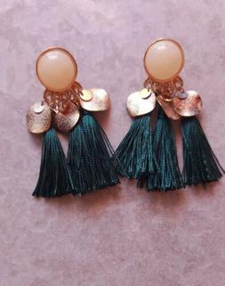 Nappa Verde Pendenti Dorati Occasione Novit&agrave; Ultimi Estate 