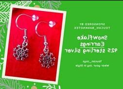 Natalizi Fiocco Di Neve In Argento  Sterling 925