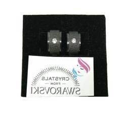 Neri Unisex Hoop Argento Satinato E Cristallo Punto Luce Swa