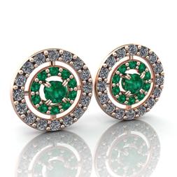 Oro 18kt Gr. 3,60 Con Smeraldi E Diamanti Taglio Brillante C