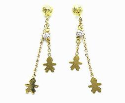 Oro 18kt Pendenti Bicolori Con Bambine - Bimbe
