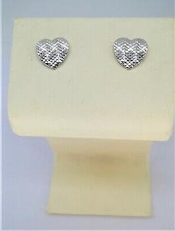 Oro Bianco 18k 750 Cuore Lobo Donna Ragazza Boucles Oreilles