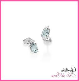 Oro Bianco 18k:acquamarine E Diamanti Naturali 1.42 Carati C