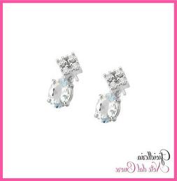Oro Bianco 18k:acquamarine E Diamanti Naturali 1.70 Carati C