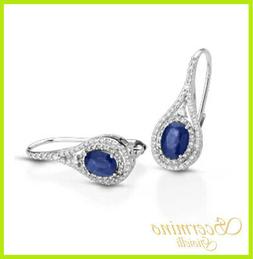 Oro Bianco 18k : Zaffiri E Diamanti Naturali 1.91 Carati Cer