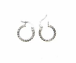 Oro  Bianco   18kt          Cerchi Piccoli Neve Diamantati