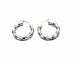 Oro  Bianco  18kt        Cerchi  Piccoli  Torcee'