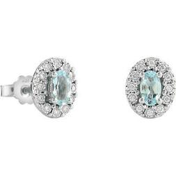 Oro Bianco Con Brillanti E Pietra Acquamarina 20086202