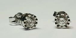 Oro Bianco E Diamanti Naturali Uomo Donna - Punto Luce - 0,4