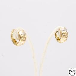 Oro Giallo 18 Kt 750 Cerchio Piccoli Lavorati -687/st-