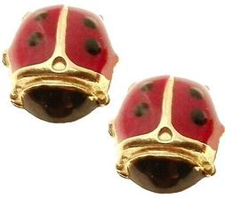 Oro Giallo 18 Kt Carati Ct 750 0,65 Gr Coccinella Bimba Bamb