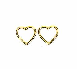 Oro  Giallo   18k    750/1000     Piccoli  Cuori  Aperti A L