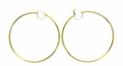 Oro Giallo 18kt Anelle Cerchi Grandi Classici Diametro Mm 60