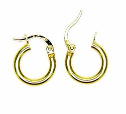 Oro Giallo 18kt Cerchi Piccoli Classici Anelle - Diametro Mm