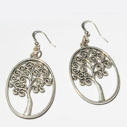 Ovale Donna Pendenti Ciondolo Albero Della Vita Metallo Idea