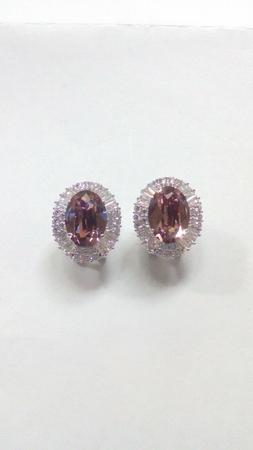 Ovali Cristallo Colorato E Giro Strass Carre'