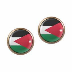 Paio Con Motivo Giordania Jordan Amman Bandiera Bronzo Vari