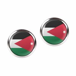 Paio Con Motivo Giordania Jordan Amman Bandiera Argento Vari
