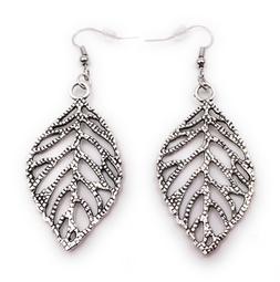 Paio Foglia Abete Acero Orecchini In Metallo Orecchini