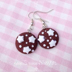 Pan Di Stelle Cookies Cookie Kawaii Cute Earrings Fimo Polym