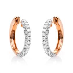 Pav&eacute; A Cerchio In 750 Oro Rosso Con 80 Brillanti 1,43 Ct Tw