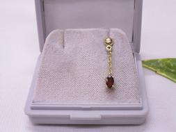 Orecchini/Pendente Con Granato: 333er Oro Giallo / 8 Carato: