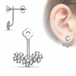 Pendente - Ottone Fiore Argento Zirconi Tragus Helix Piercin