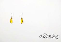 orecchini, pendente swarovski, giallo topazio, idea regalo, 