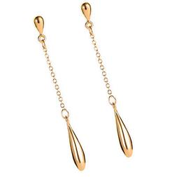 Pendenti A Bottone A Goccia Lineari A Catena Lunga 1 Pair